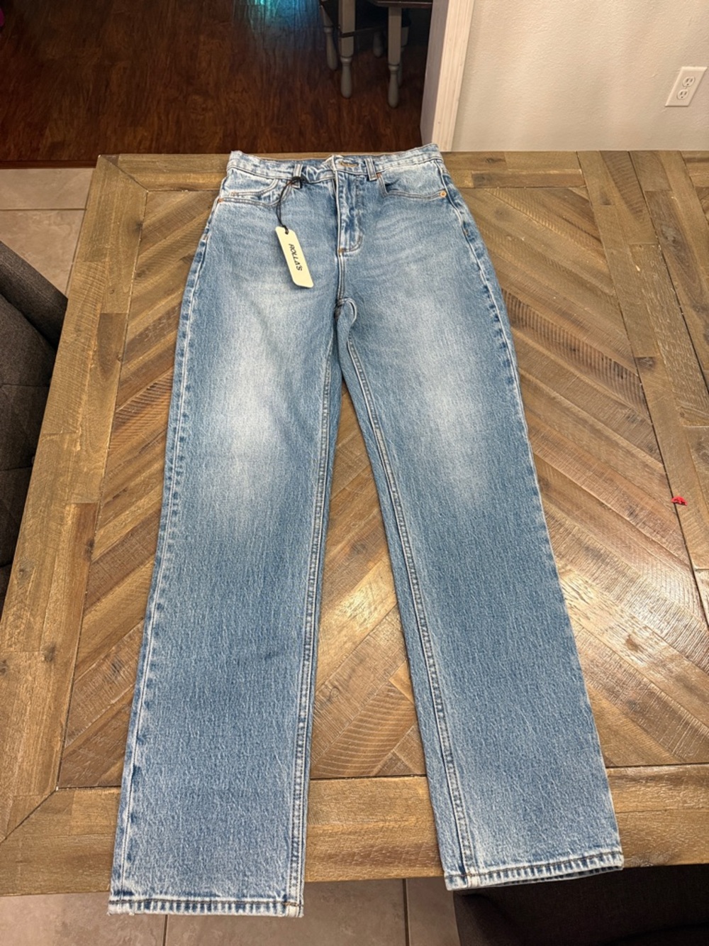 ROLLA'S Light Blue Straight Leg High-Rise Jeans